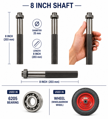 (8)inch, shaft/axle used in trolley or cart