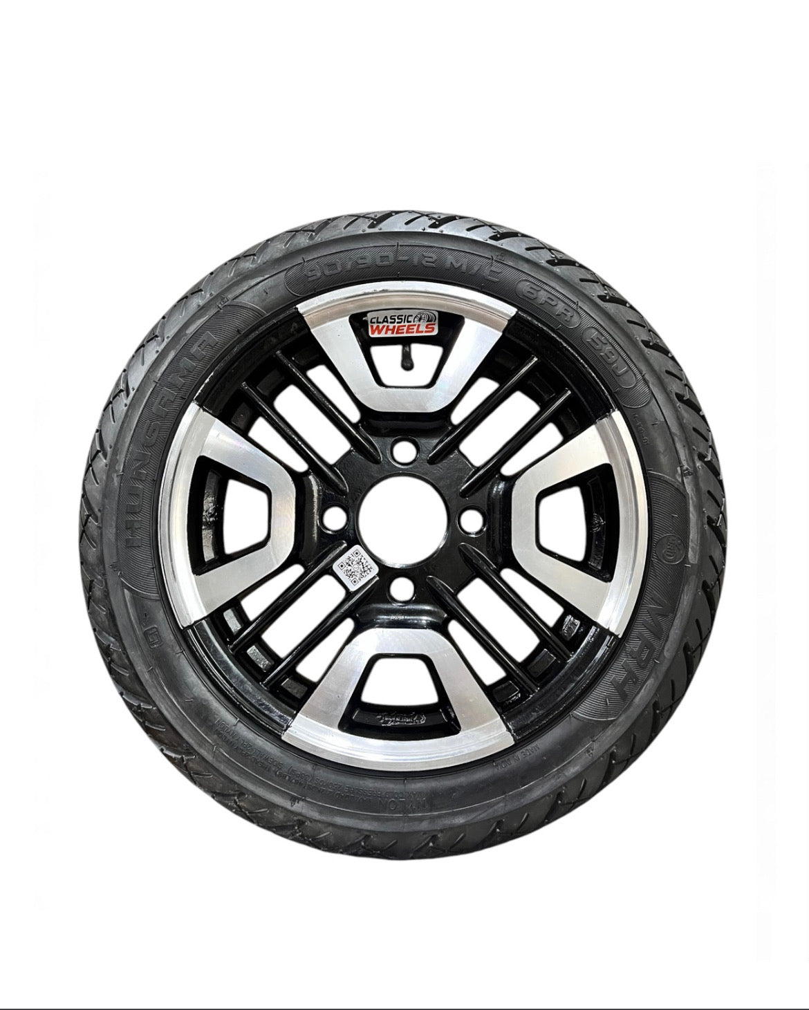 Heavy Duty Alloy Wheel with Rubber Tyre | Food Cart, E-Rickshaw & Multi-Purpose Trolley Wheel