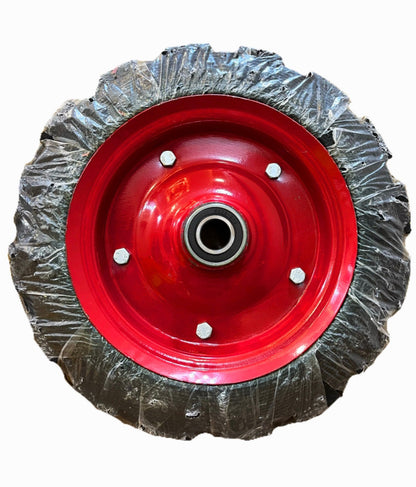 Classic Wheels,Solid Rubber(14x3) Heavy Duty Wheelbarrow tire with Bearing 6205 Complete Wheel Ideal for whelbarrow, Dollies, Trolleys and More...