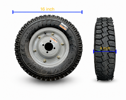 Classic wheels 4.00-8 heavy duty WheelBarrow (Hub) wheel/Trolley wheel 4.00-8,  8 ply rating durable rubber, leak proof, and long lasting ideal for wheelbarrow and trolley (1No)