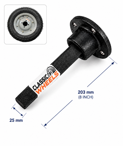 Heavy Duty 8 inch Wheelbarrow (Hub) type  Shaft | Trolley & Cart Axle Rod