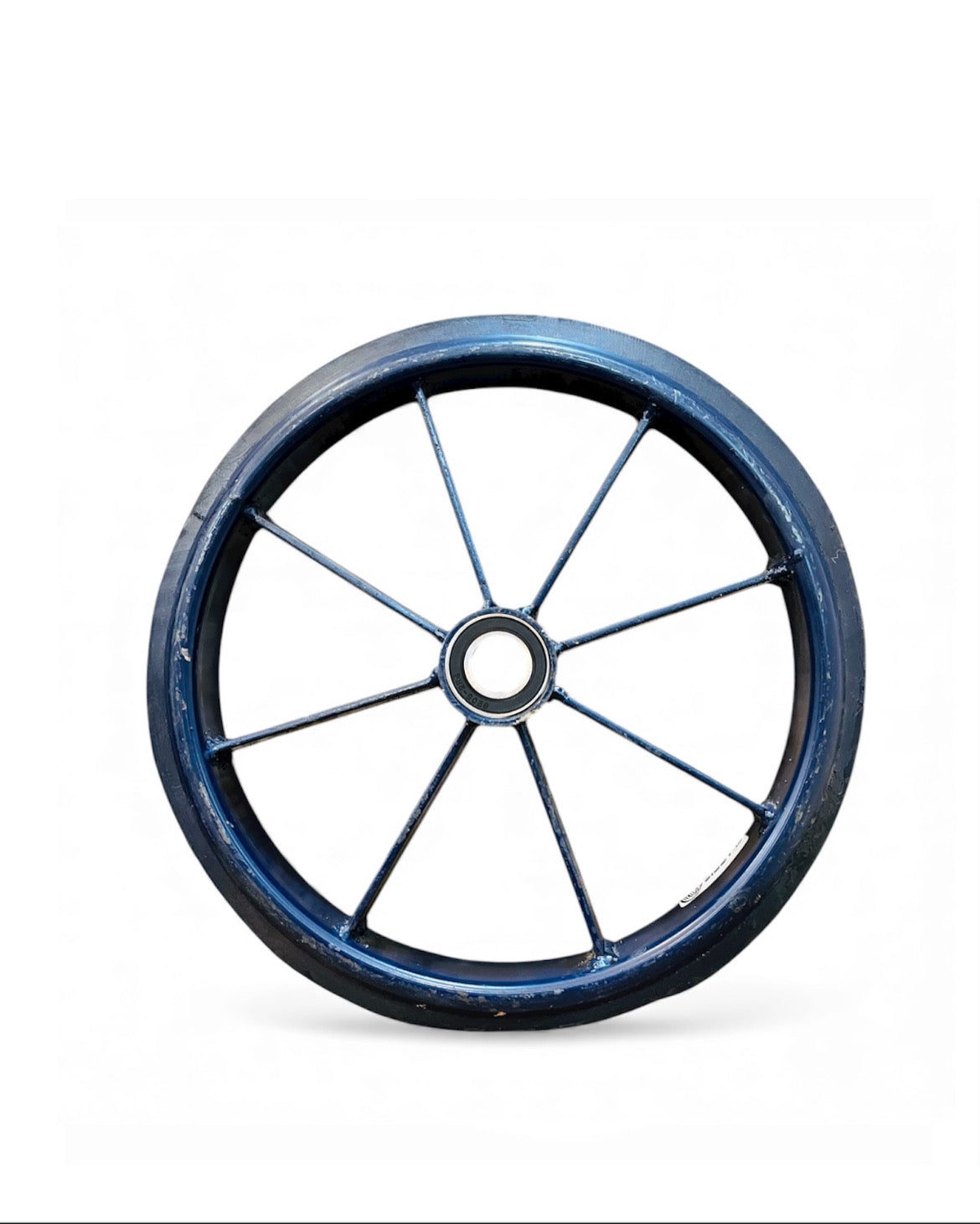 Heavy Duty 14inch Solid Rubber Spoked Wheel | Nagar Nigam Rickshaw Theli & Wheelbarrow Wheel
