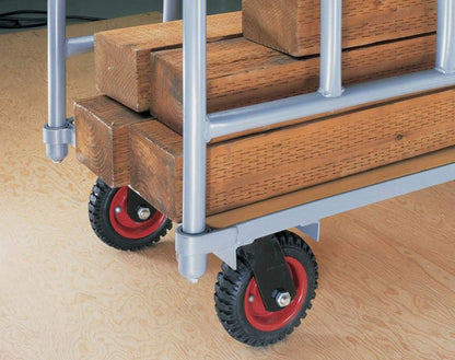 8×2 High quality imported Solid Rubber Wheel with 6203 Bearing / Tubeless | Cylinder Trolley, Hand Trolley & Utility Cart Use