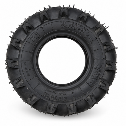 Classic Wheels 3.50-6 Pneumatic Tyre with Butyl Tube | 4 PR | R1 Tread | Ideal for Wheelbarrow & Trolley
