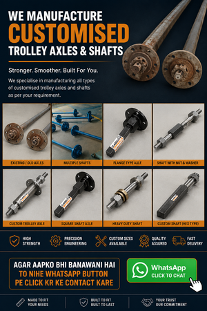 Customised  trolley wheel axle