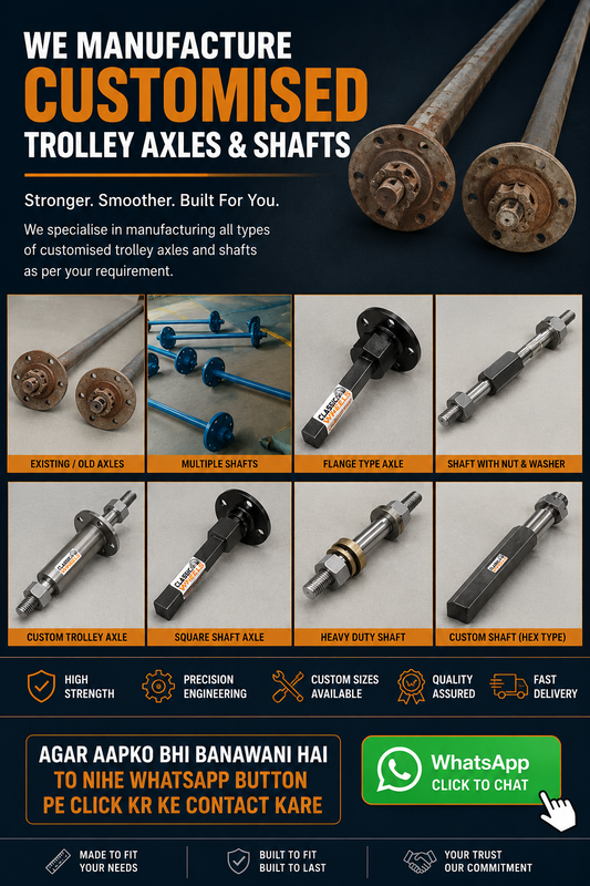 Customised  trolley wheel axle