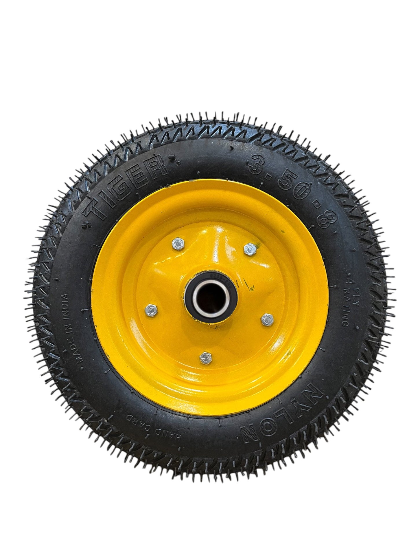 Classic wheels heavy duty WheelBarrow tire with heavy-disc(2kg) 3.50-8, 8 ply rating durable rubber, leak proof, and long lasting ideal for wheelbarrow and trolley (1No)