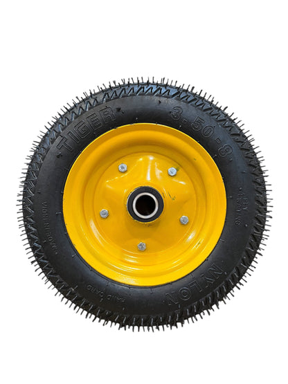 Classic wheels heavy duty WheelBarrow tire with heavy-disc(2kg) 3.50-8, 8 ply rating durable rubber, leak proof, and long lasting ideal for wheelbarrow and trolley (1No)