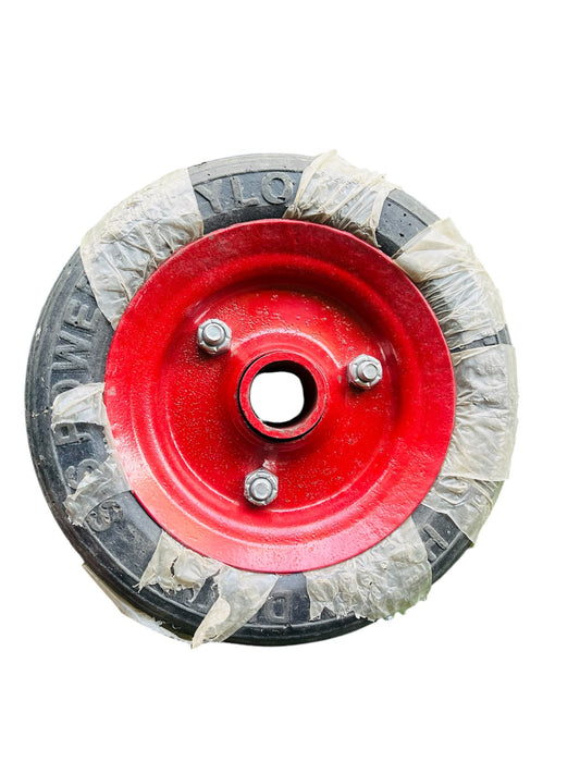 8×2 Plane Solid Rubber Wheel (Bush type) / Tubeless | Cylinder Trolley, Hand Trolley & Utility Cart Use