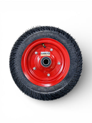Classic wheels heavy duty WheelBarrow tire with disc 3.50-8, 8 ply rating durable rubber, leak proof, and long lasting ideal for wheelbarrow and trolley (1No)