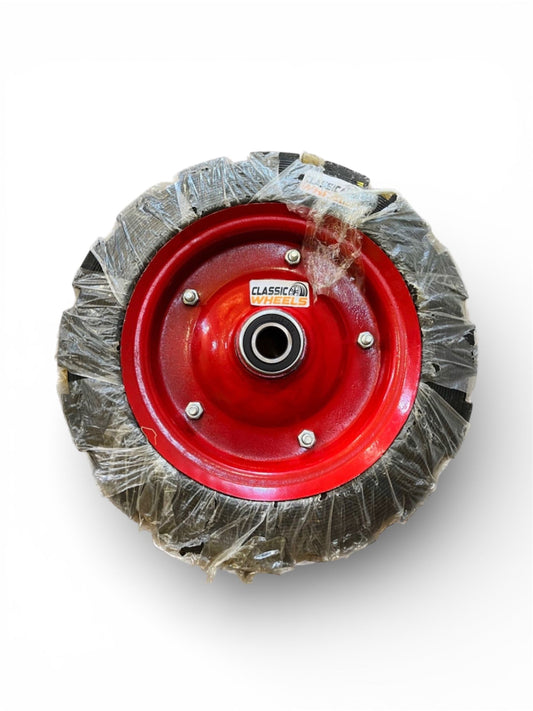 Classic Wheels,Solid Rubber(14x3) Heavy Duty Wheelbarrow tire with Bearing 6205 Complete Wheel Ideal for whelbarrow, Dollies, Trolleys and More...