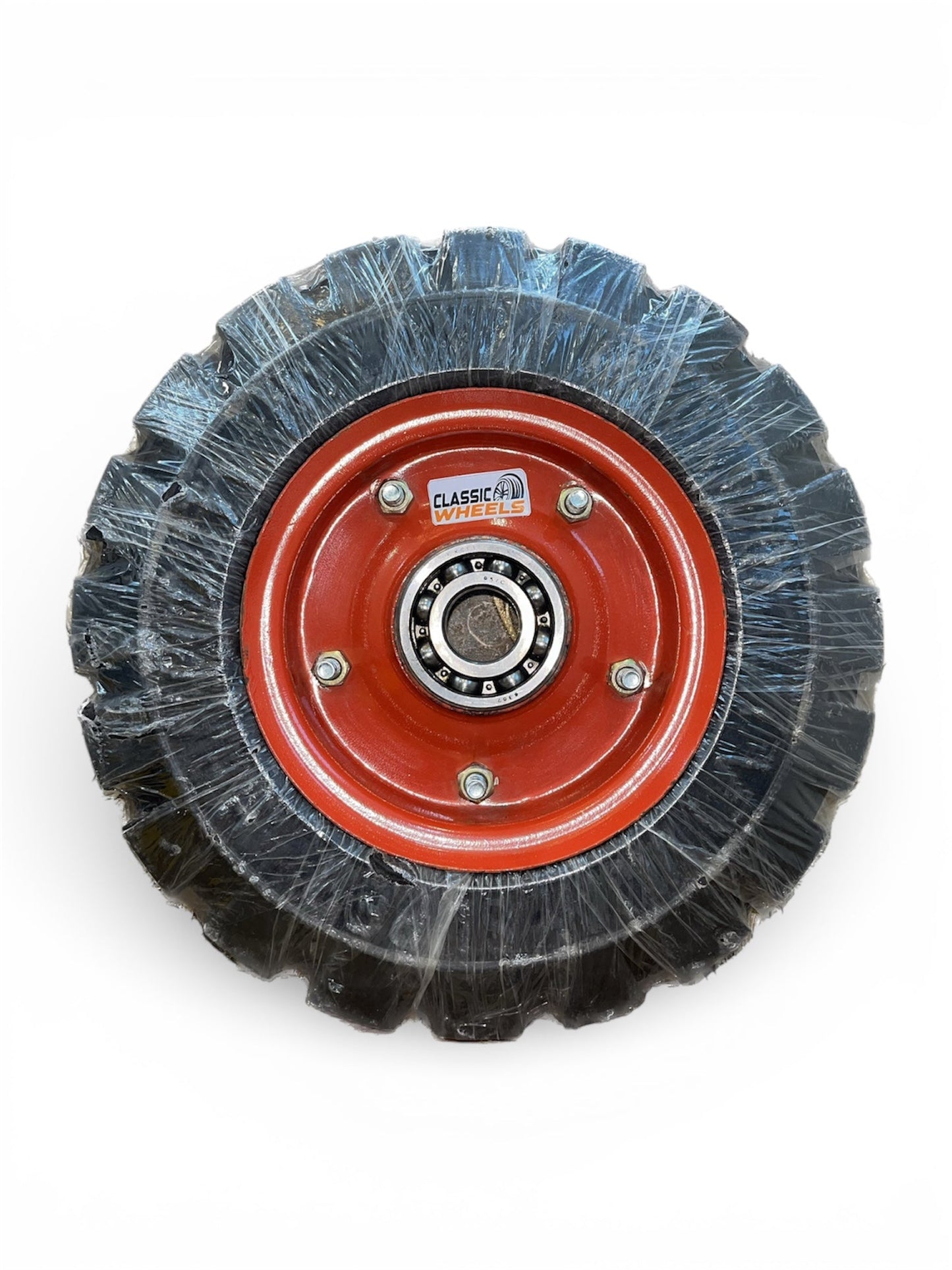 Classic wheels 16x4 Solid rubber wheel /Tubelessheavy use for harrow & heavy WheelBarrow /Heavy platform Trolley wheel with  bearing (6307), 8 ply rating durable rubber, leak proof, and long lasting ideal for Harrow /wheelbarrow and Platform trolley (1No)