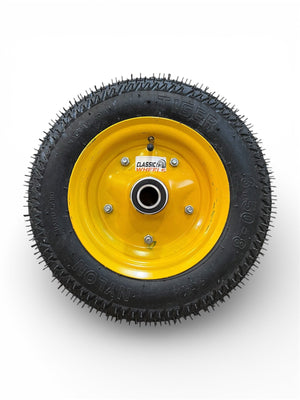Classic wheels heavy duty WheelBarrow tire with heavy-disc(2kg) 3.50-8, 8 ply rating durable rubber, leak proof, and long lasting ideal for wheelbarrow and trolley (1No)