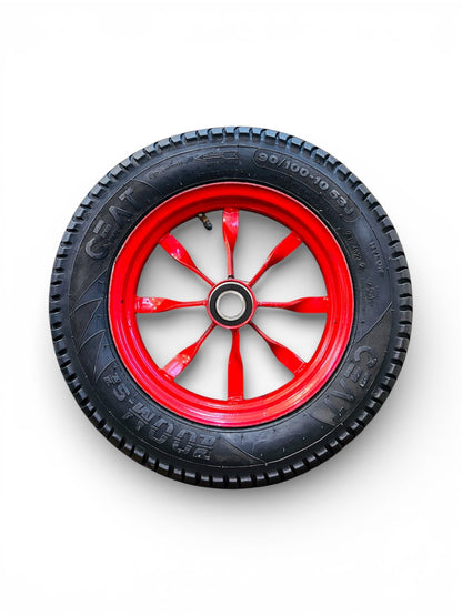 Classic wheels heavy duty WheelBarrow tire with (2kg)Heavydisc 3.50-10, 8 ply rating durable rubber, leak proof, and long lasting ideal for wheelbarrow and trolley (1No)
