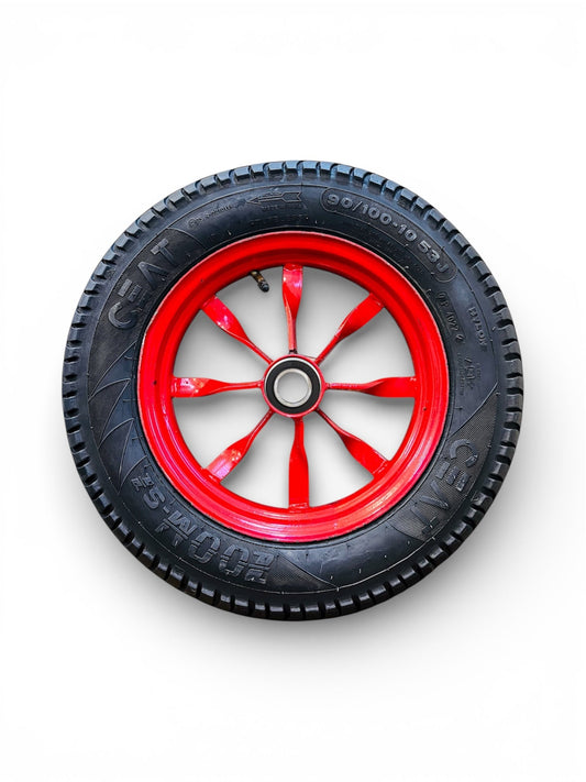 Classic wheels heavy duty WheelBarrow tire with (2kg)Heavydisc 3.50-10, 8 ply rating durable rubber, leak proof, and long lasting ideal for wheelbarrow and trolley (1No)