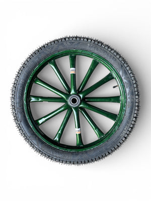 Heavy Duty 2.75-18 Pipe Spoked Wheel with Rubber Tyre | Multipurpose Wheel for Motorised Cart, & ,  Food Cart, Ice Cream Tricycle & Trolley