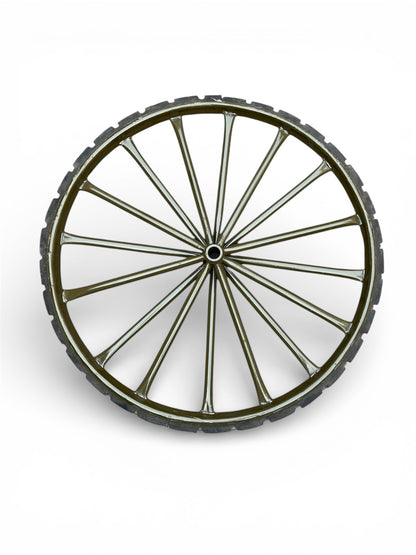 Heavy Duty 28/1.5 Solid Rubber Spoked Wheel | Nagar Nigam Rickshaw Theli & Wheelbarrow Wheel