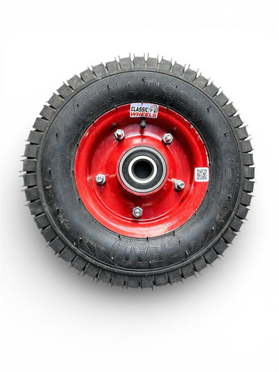 Classic wheels 4.00-8 heavy duty use for harrow & heavy WheelBarrow wheel/Heavy platform Trolley wheel with heavy bearing (6307), 8 ply rating durable rubber, leak proof, and long lasting ideal for Harrow /wheelbarrow and Platform trolley (1No)