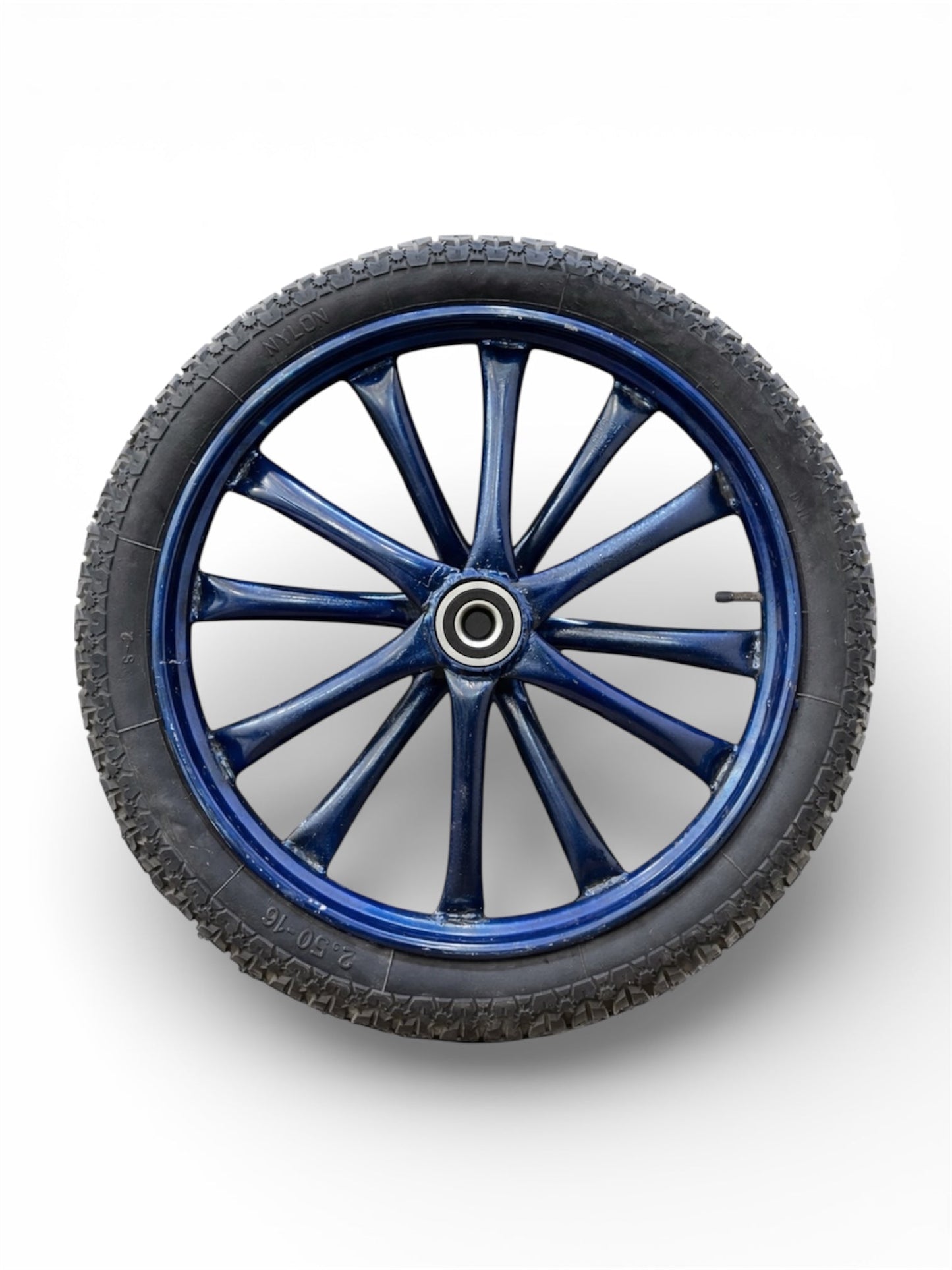 Heavy Duty Pipe Spoked Wheel with Rubber Tyre and 6205 Bearing  | Multi-Purpose Cart Wheel for Food Cart, Wheelbarrow, Ice Cream Tricycle & Trolley