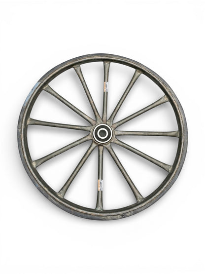 Heavy Duty 2.50-16 Solid Rubber Spoked Wheel | Nagar Nigam Rickshaw Theli & Wheelbarrow Wheel