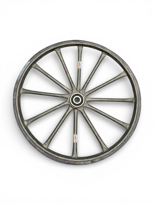 Heavy Duty 2.50-16 Solid Rubber Spoked Wheel | Nagar Nigam Rickshaw Theli & Wheelbarrow Wheel