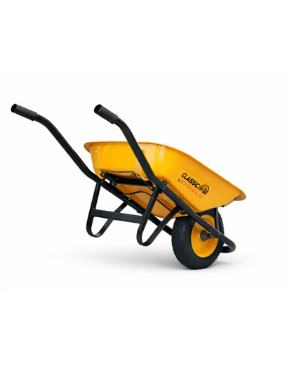 CLASSIC WHEELS Heavy Duty Wheelbarrow – Sturdy Construction for Gardening, Construction, and Landscaping