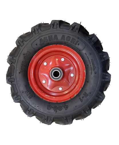 Classic wheels 4.00-8 heavy duty WheelBarrow Tractor (GUDDI) Trolley wheel/ Tractor Trolley wheel 4.00-8, 8 ply rating durable rubber, leak proof, and long lasting ideal for wheelbarrow and trolley (1No)